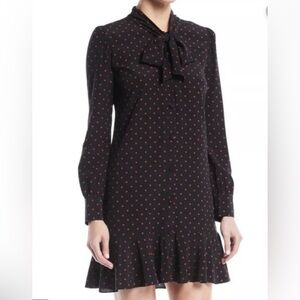 Veronica Beard Linley Black And Red Polka Dot Dress Size 8